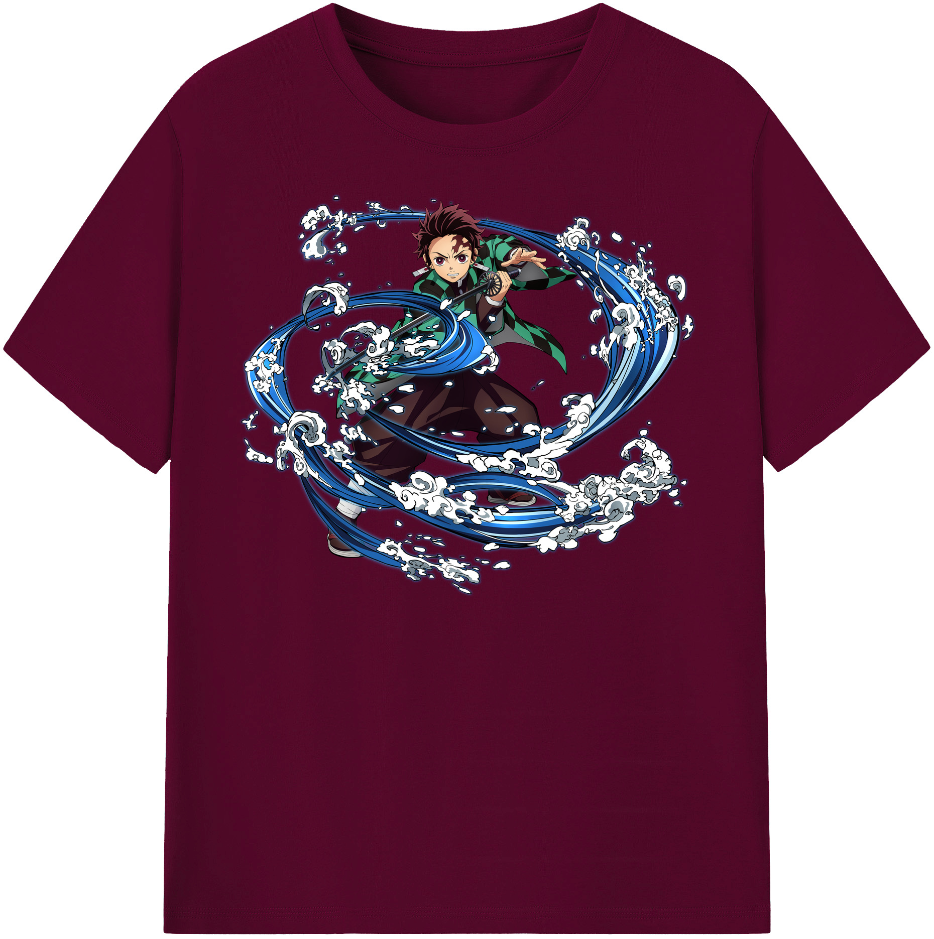 （画像用） 鬼滅の刃 竈門 炭治郎／かまど たんじろう Kamado Tanjirou レディースカジュアルプリントTシャツ（綿100％）